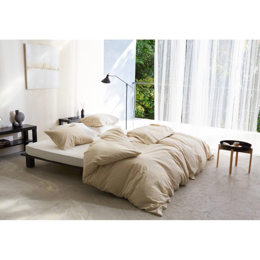 Fab the Home リネンミックス ワンウォッシュ コンフォーターカバー Sシングル ホワイト ナチュラル 裾ボタン 掛け布団カバー 綿麻 Linen mix one-wash_8