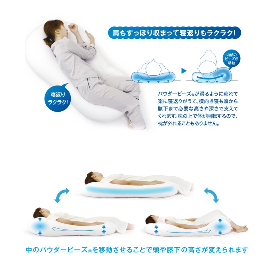 MOGU モグ 雲にのる夢枕 本体・カバーセット 日本製 リラクゼーション パウダービーズ 全身枕の画像