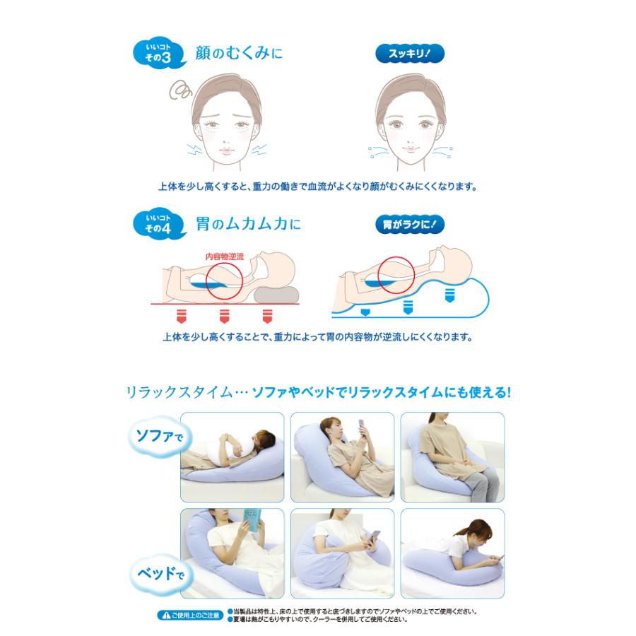 MOGU モグ 雲にのる夢枕 本体・カバーセット 日本製 リラクゼーション パウダービーズ 全身枕の画像