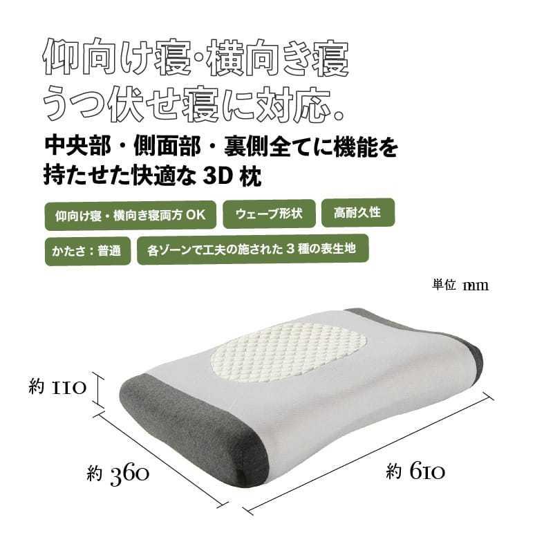 枕 まくら ラテックス 天然 GETHA ゲタ 3Dオートラテックスピロー