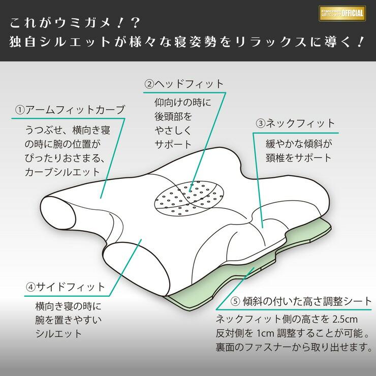フランスベッド（FRANCEBED） 爆買 ウミガメピロー キュリエス