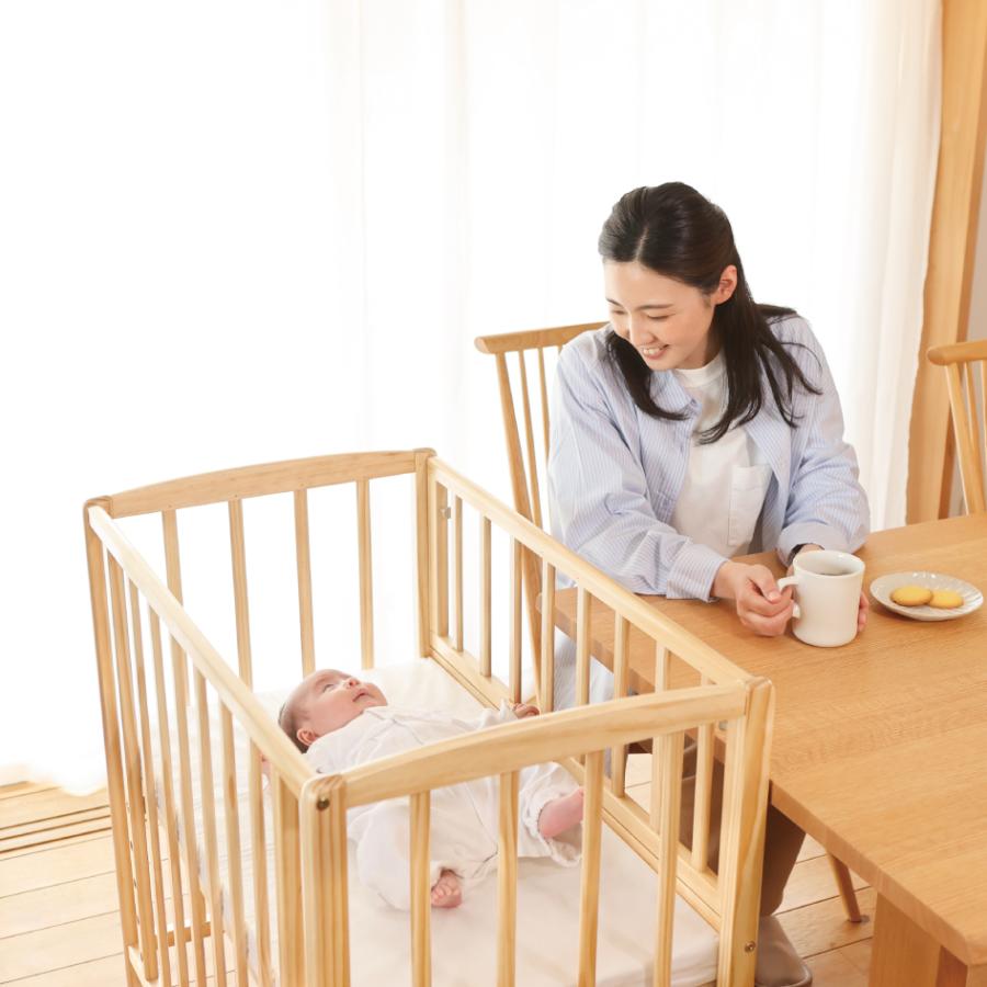 大和屋 新商品 yamatoya認定店 リビングコット ベビーベッド yamatoya