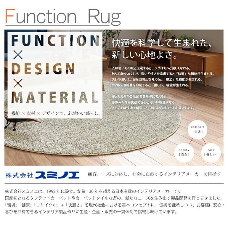 Filnus ラグ 130×185cm グレー シンプル&ベーシックな多機能ラグ Filnus フィルナス 130×185cm
