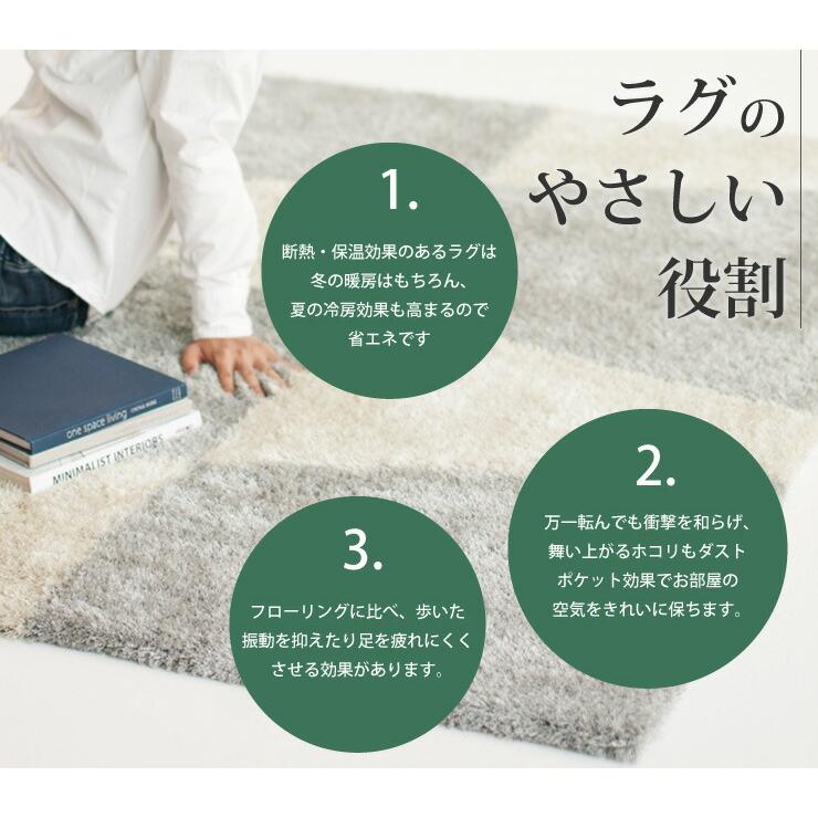スミノエ Filnus フィルナス ラグ 130×185cm グレー アイボリー