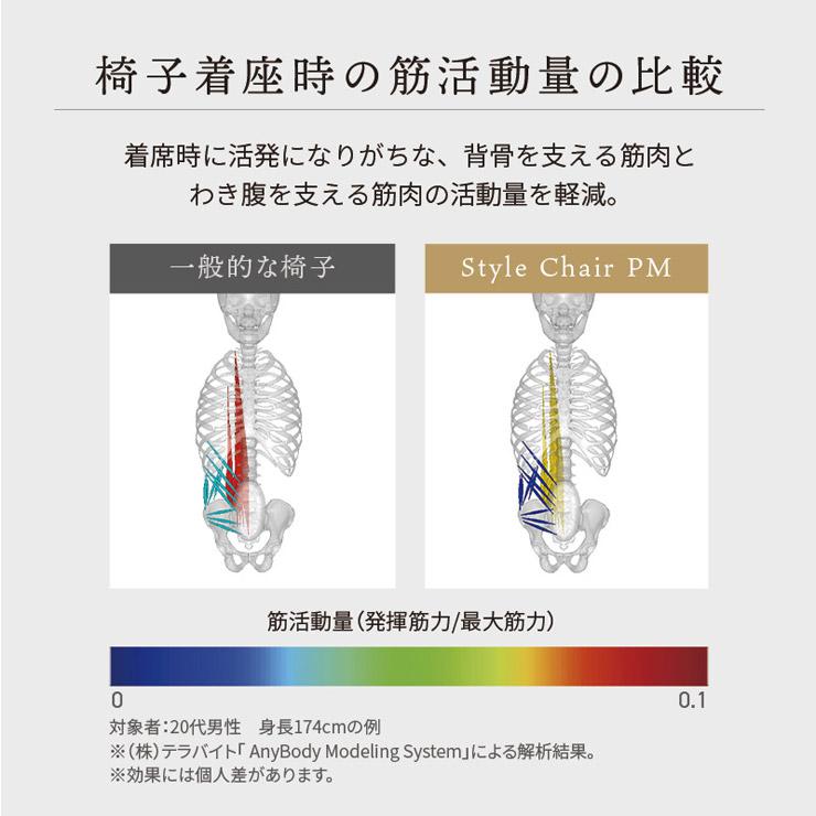 Style Chair PM スタイル 健康チェア MTG 姿勢ケア 骨盤矯正 サポート 腰痛 猫背 姿勢改善 ボディメイク｜jukusui｜04