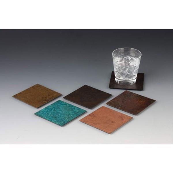 copper coaster 5枚組 (5色セット) コースター モメンタムファクトリー・Orii (momentum factory Orii) 高岡銅器 オリイ ブルー ビンテージ 受注生産