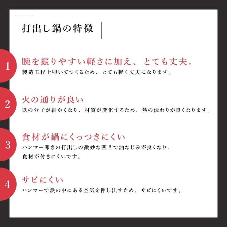 フライパン HANAKO+a 打出し窒化加工 28cm HAFT-28 チタンハンドル 日本製 打ち出し製法 IH対応 料理人愛用 鉄フライパン