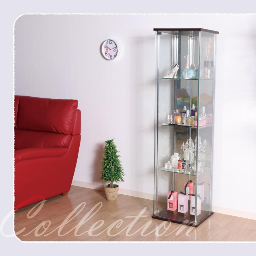 不二貿易（Fuji Boeki） ガラスコレクションケース 背面ミラー付き 4段