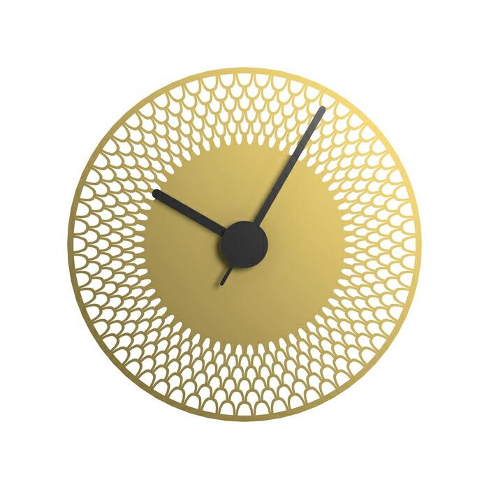 K-CLOCK NAMI 熟睡工房オリジナル 掛け時計 波模様 真鍮製 金属