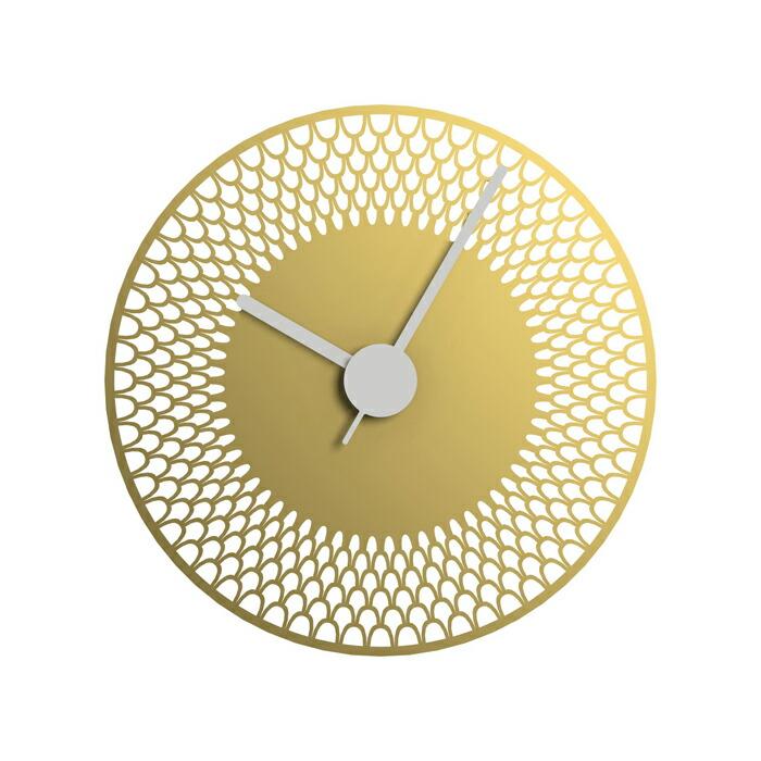 K-CLOCK NAMI 熟睡工房オリジナル 掛け時計 波模様 真鍮製 金属