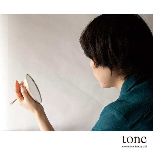 tone_mirror ミラー 鏡 モメンタムファクトリー・Orii (momentum factory Orii) 高岡銅器 オリイ ブルー 受注生産の画像