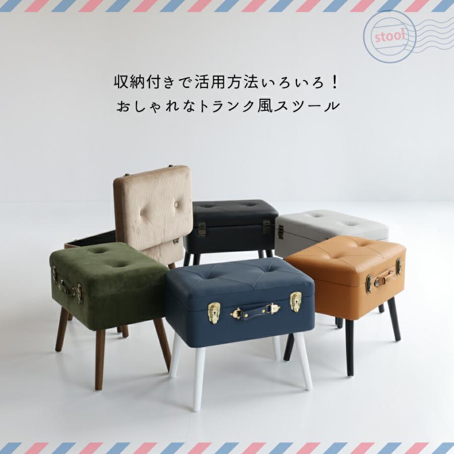 ICHIBA（市場） 収納スツール Pick Stool ST-3263 トランクモチーフ