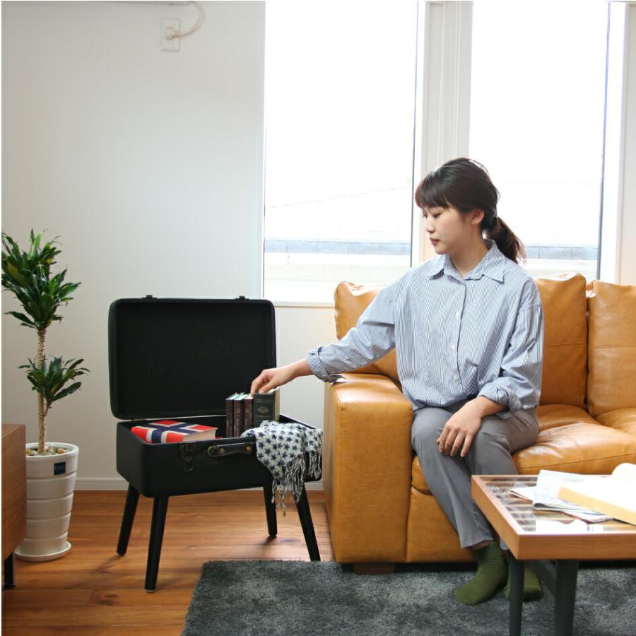 ICHIBA（市場） 収納スツール Pick Stool ST-3263 トランクモチーフ