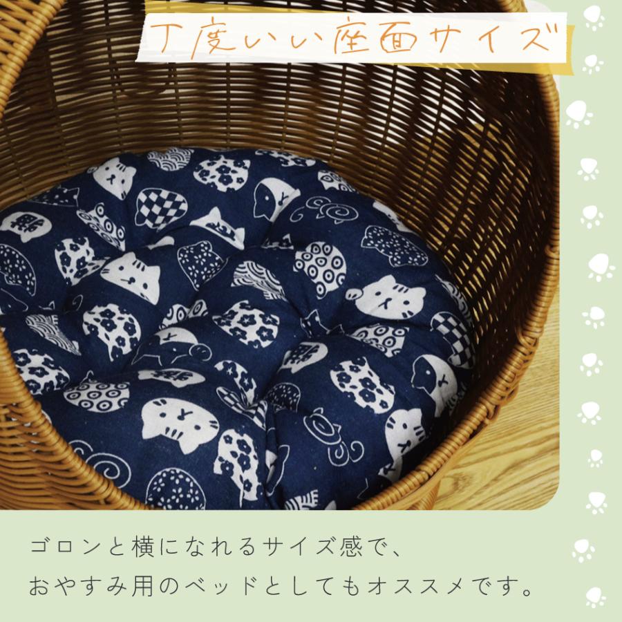 ペット用ハンギングチェア 猫ベッド ラウンド型 ねこ cat ラタン
