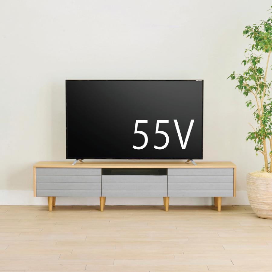 白井産業 ノルフィカ テレビ台 NOR-4018H 75V型対応 ローボード 幅