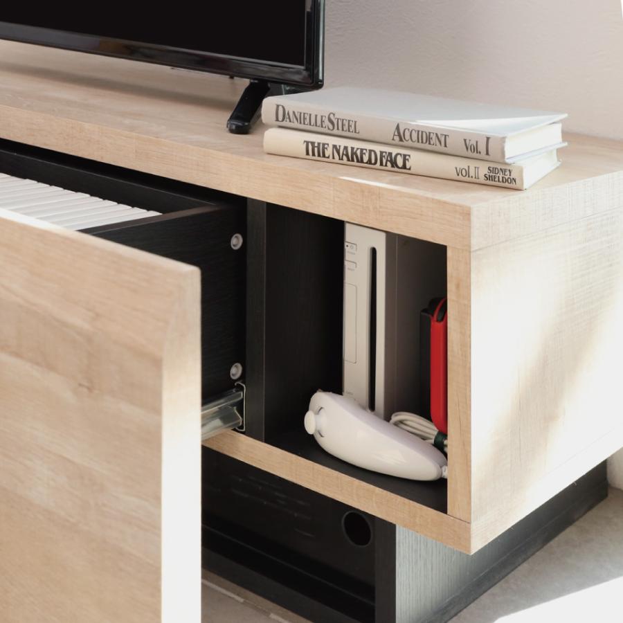 白井産業 ログーノ LOG-3512GH 幅120cm テレビ台 50V型対応 ローボード