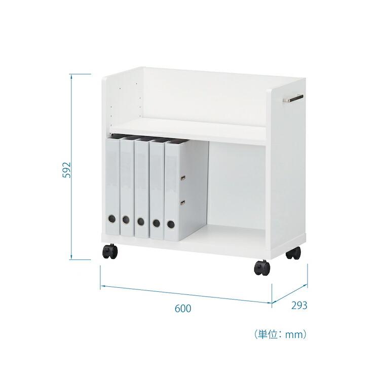 オフィスコ2 サイドワゴン キャスター付き OF2-6060P ONA-6060PNA OBK-6060PBK 幅60cm 白井産業 シンプル 書類 A4 シェルフ デスクワゴン お客様組立品_11