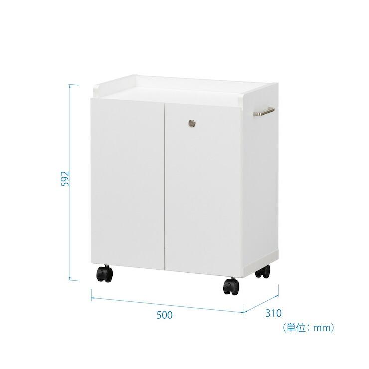 白井産業 オフィスコ2 サイドワゴン キャスター付き OF2-6050DC 幅50cm