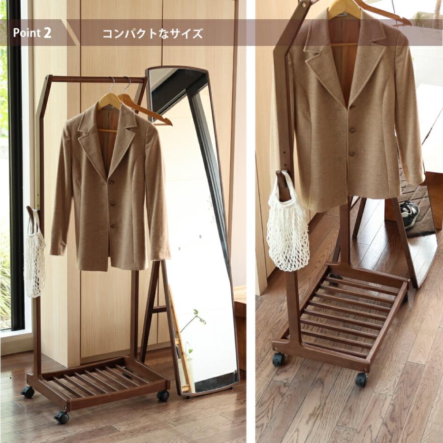 ハンガーラック フィン ILH-3665 リビングハンガー 市場 ICHIBA 簡単組立式  天然木 木製 玄関 リビング 北欧 樹木 シンプル おしゃれ インテリアの画像