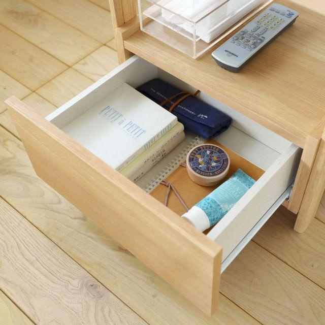 白井産業 CHILLFIL サイドテーブル ナイトテーブル 引き出し付き