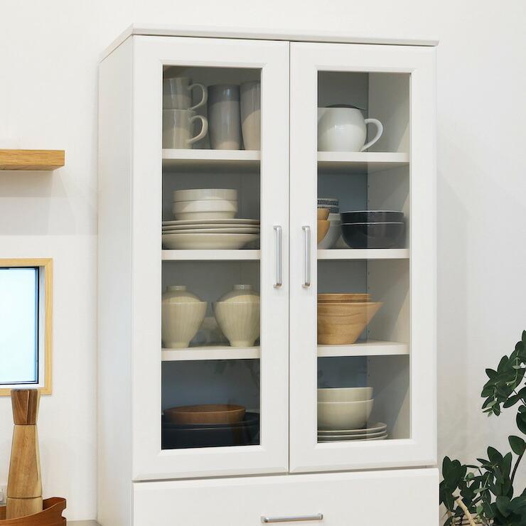 白井産業 ベアルモ 食器棚 BRM-1855DGH WH 幅57cm 奥行き36cm 高 白井産業 ベアルモ 食器棚 BRM-1855DGH WH 幅57cm 奥行き36cm 高