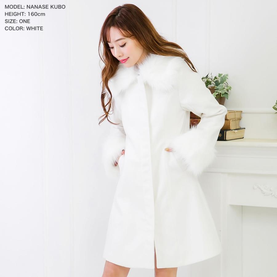 コート レディース ファー 冬 ミディアム丈 ウール フレア Aライン ロング ミディアム 冬コート 袖ファー 襟ファー Julia Boutique 通販 Yahoo ショッピング