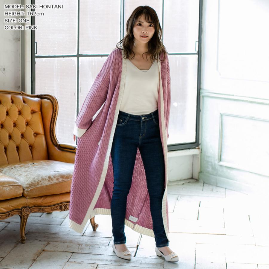 カーディガン レディース ニット ロング ロングカーディガン ニットカーディガン パイピング コート アウター 578 578 Julia Boutique 通販 Yahoo ショッピング