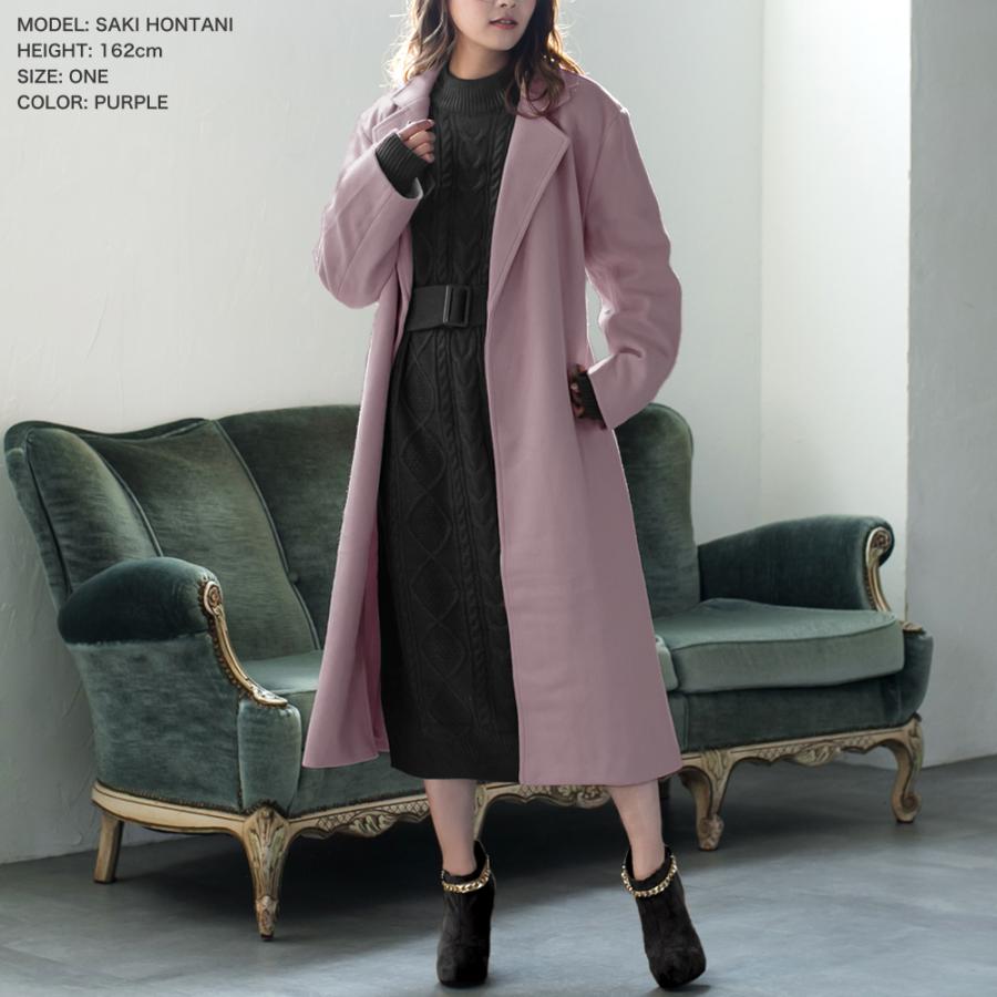 コート レディース 冬 ロング ウエストリボン ウールタッチ シングル ロングコート 黒 白 アウター 代 30代 40代 Julia Boutique 通販 Yahoo ショッピング