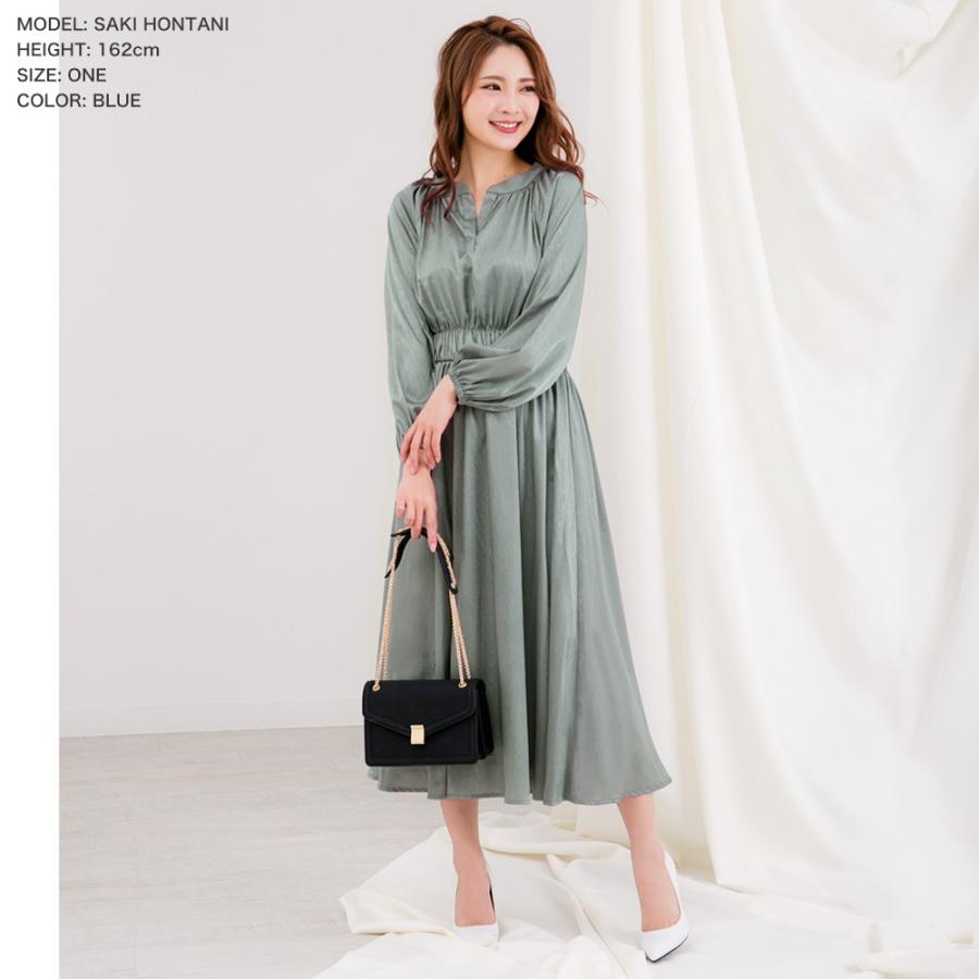 本店は 送料込 ハイネック 半袖 黒 フレア ロング ワンピース ドレス 感謝価格 Ieem In