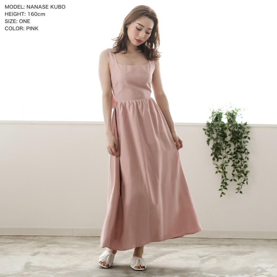 Sale ワンピース ロング 夏 バックリボン フレア リゾートワンピース 背中あき ロングワンピース バックシャン リゾート 旅行 フレアワンピース Julia Boutique 通販 Yahoo ショッピング