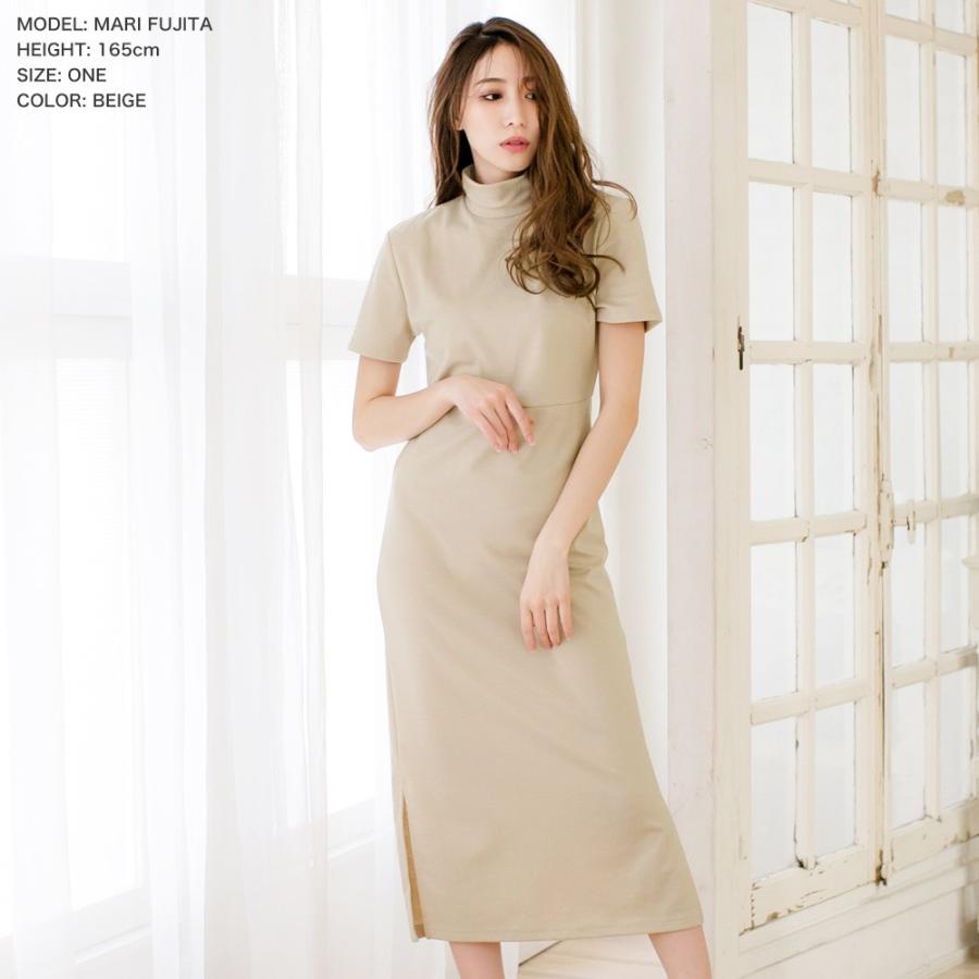 Sale ワンピース レディース ロング 半袖 夏 スリット入り ハイネック ロングワンピース 半袖ワンピース ワンピ 半袖ワンピ Julia Boutique 通販 Yahoo ショッピング
