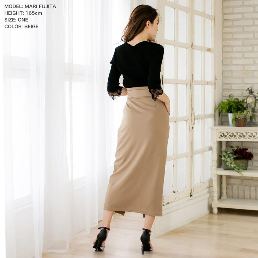 スカート タイト ロング フロントスリット ベルト付き ペンシルスカート スリット タイトスカート レディース Julia Boutique 通販 Yahoo ショッピング