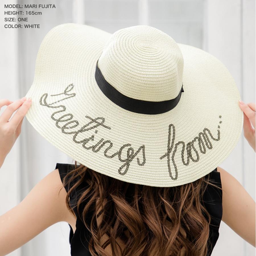 ストローハット 帽子 レディース ハット つば広 女優帽 メッセージ ロゴ入り ビーチ リゾート 麦わら帽子 Julia Boutique 通販 Yahoo ショッピング