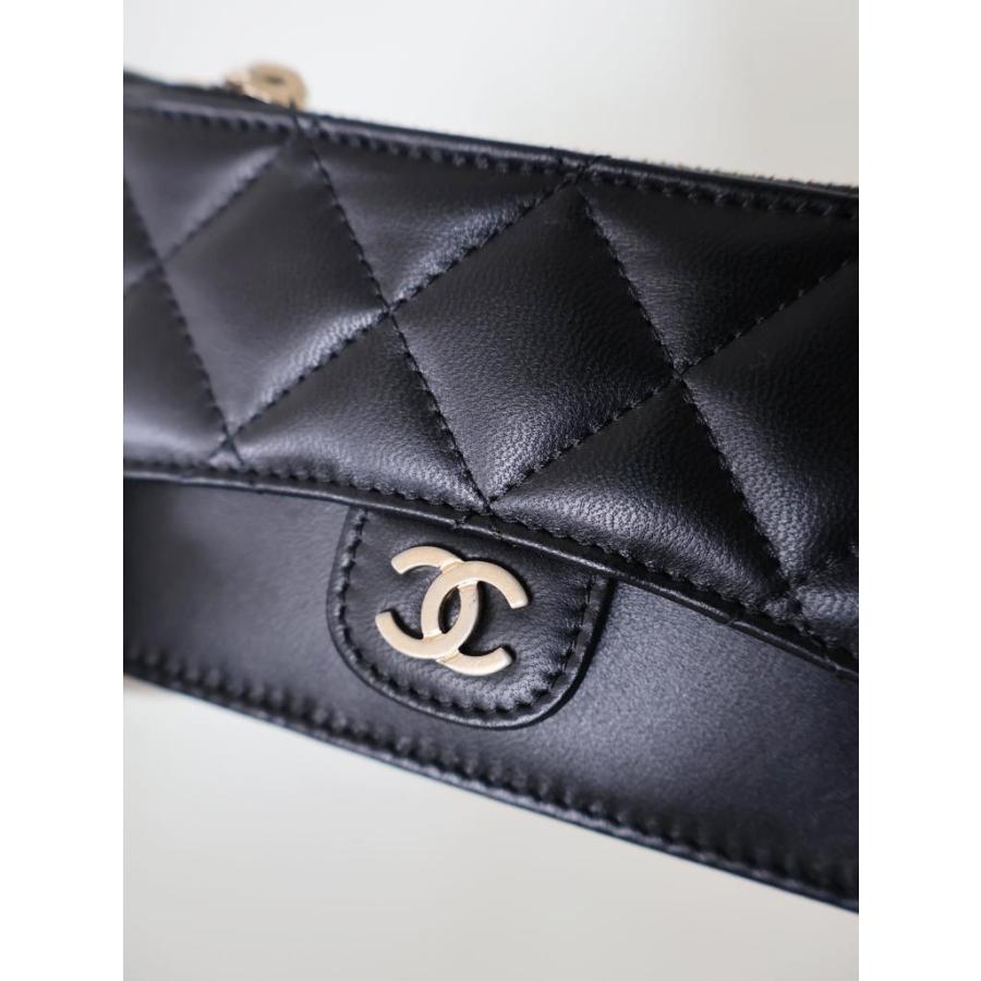 CHANEL（シャネル） カードケース コインケース ブラック×ゴールド