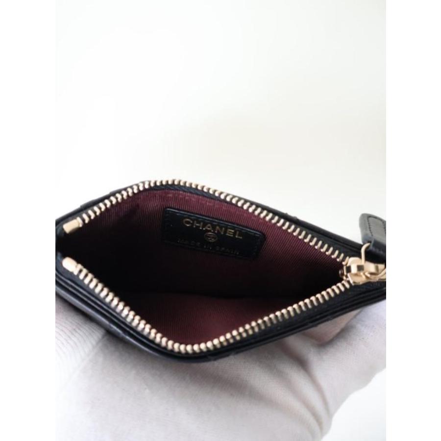 CHANEL（シャネル） カードケース コインケース ブラック×ゴールド