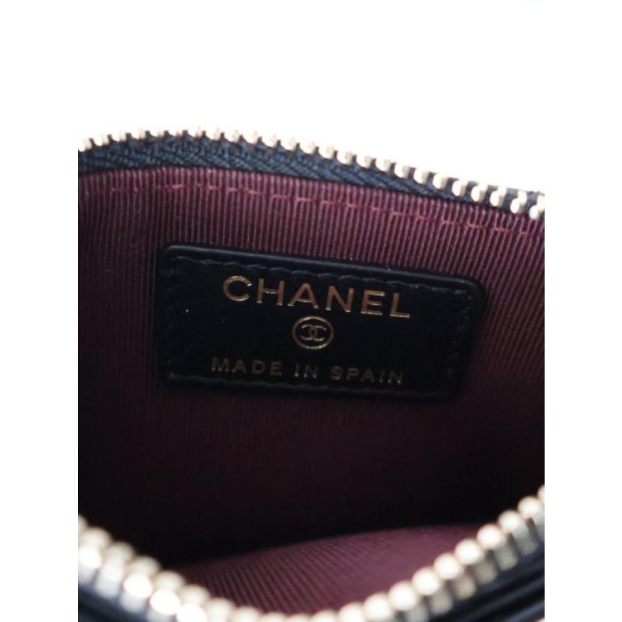 CHANEL（シャネル） カードケース コインケース ブラック×ゴールド