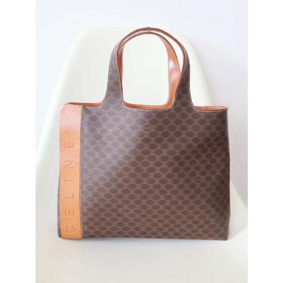 CELINE セリーヌ マカダム柄 ハンドバッグ レディース ブランド CELINE（セリーヌ） マカダム ハンドバッグ ブラウン イタリア製 ハイ
