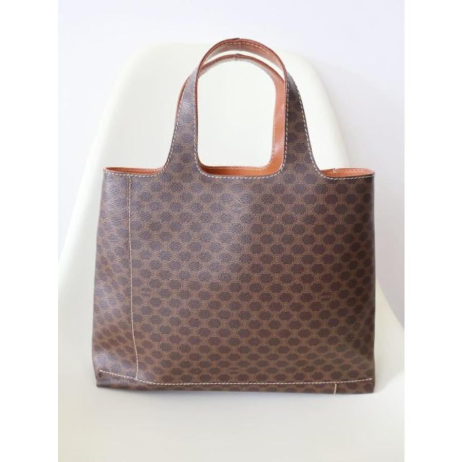 CELINE（セリーヌ） マカダム ハンドバッグ ブラウン イタリア製 ハイ