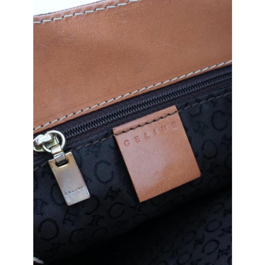 CELINE（セリーヌ） マカダム ハンドバッグ ブラウン イタリア製 ハイ