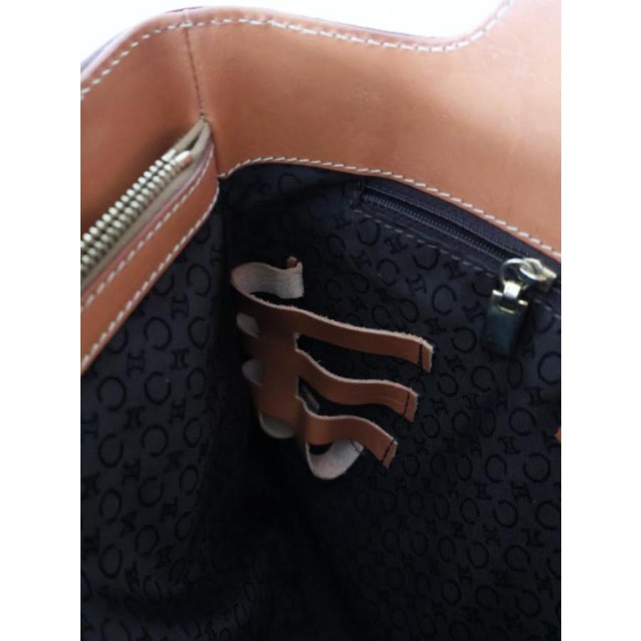 CELINE（セリーヌ） マカダム ハンドバッグ ブラウン イタリア製 ハイ