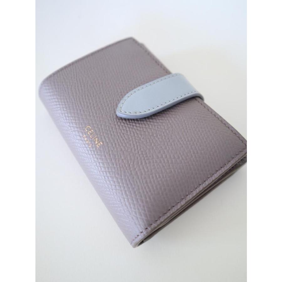 【極美品】CELINE セリーヌ 折財布 スモールストラップウォレット グレー CELINE（セリーヌ） スモールストラップウォレット エッセンシャル