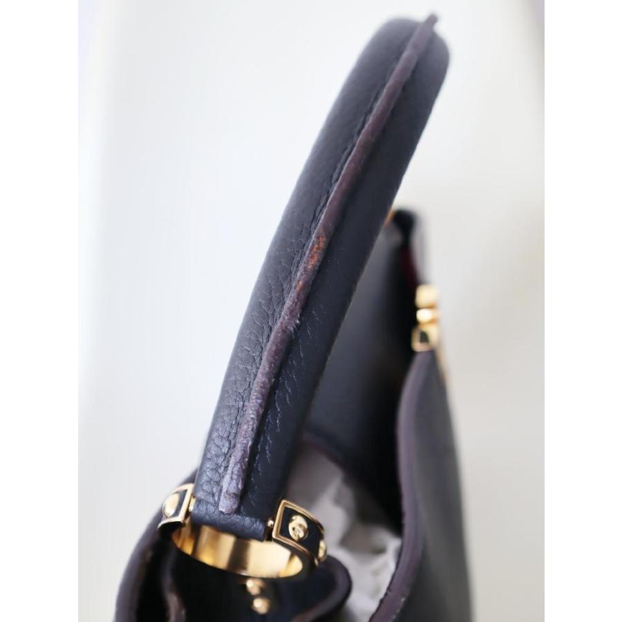 LOUIS VUITTON カプシーヌ PM MM 黒 ゴールド金具 バンドー付 LOUIS VUITTON（ルイ・ヴィトン） カプシーヌMM ハンドバッグ ブラック