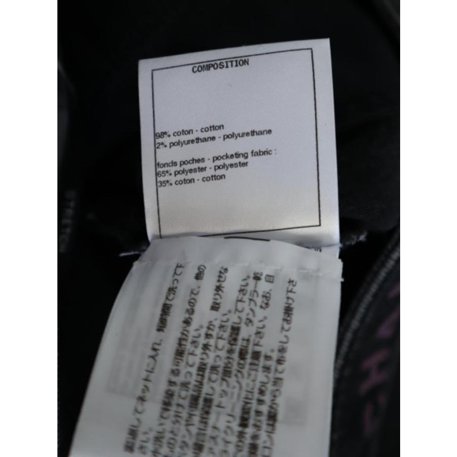 CHANEL（シャネル） ロゴプリント デニムパンツ 40 Lサイズ ブラック 