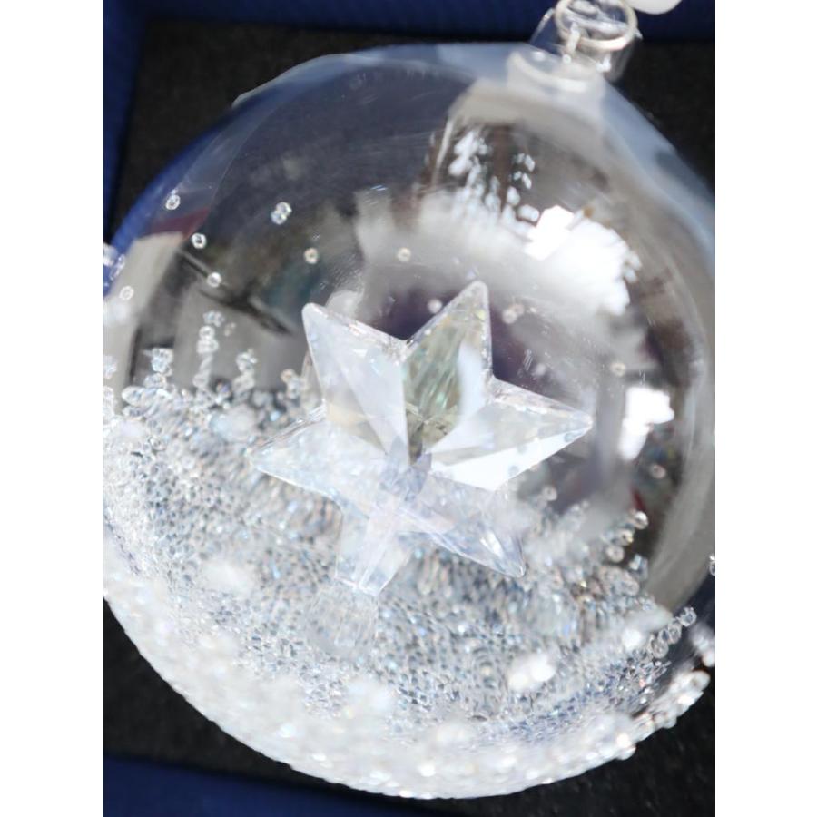 未使用品☆SWAROVSKI スワロフスキー クリスマスボール オーナメント 2014 クリア インテリア 雑貨 小物 スター 星 結晶 6463598の画像