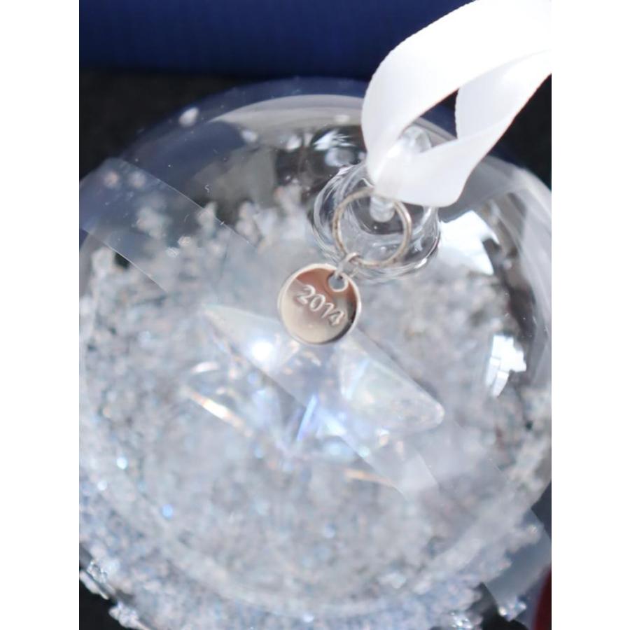 未使用品☆SWAROVSKI スワロフスキー クリスマスボール オーナメント 2014 クリア インテリア 雑貨 小物 スター 星 結晶 6463598の画像