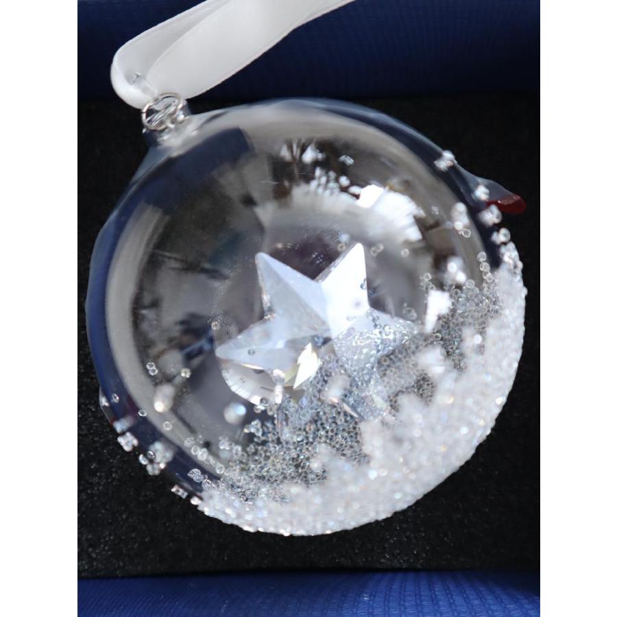 未使用品☆SWAROVSKI スワロフスキー クリスマスボール オーナメント 2014 クリア インテリア 雑貨 小物 スター 星 結晶 6463598の画像