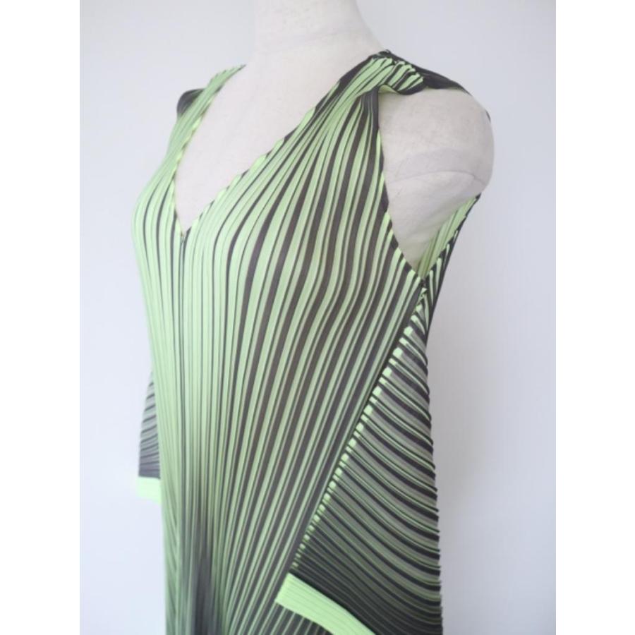 PLEATS PLEASE ISSEY MIYAKE プリーツプリーズイッセイミヤケ ワンピース 日本製 1 S グリーン 横スリット レディース 6463874_2