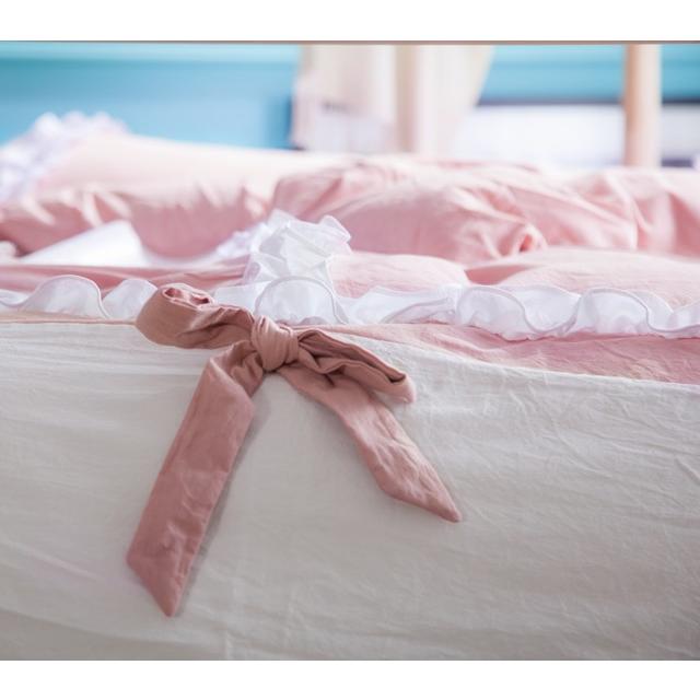 可愛い花柄布団カバー4点セット Bella15 ピンク (寝具カバー/ベッドリネン/掛け布団カバー/ボックスシーツ/ピロケース/枕カバー) | ノーブルスパーク | 03