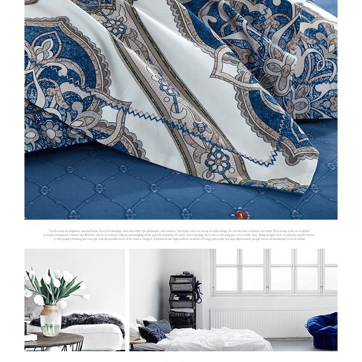 お洒落な花柄高級布団カバー３点セット(シングル) Bella22 (ベッドリネン/シーツ/掛け布団カバー/ボックスシーツ/ピロケース/枕カバー) |  | 05