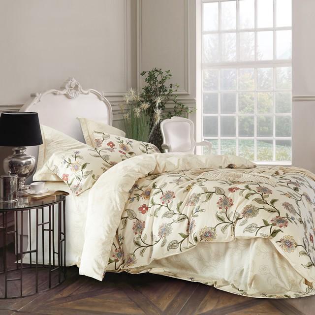 お洒落な花柄高級布団カバー３点セット(シングル) Bella30 (ベッドリネン/シーツ/掛け布団カバー/ボックスシーツ/ピロケース/枕カバー) | 